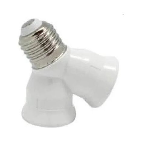 Adaptador de doble enchufe E27