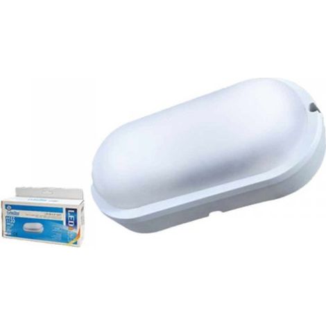 Plafoniera Led Lampada Da Parete Soffitto IP54 Ovale 18W 1820LM Freddo 6500K Bulkhead Per Condominio 230X104X47mm