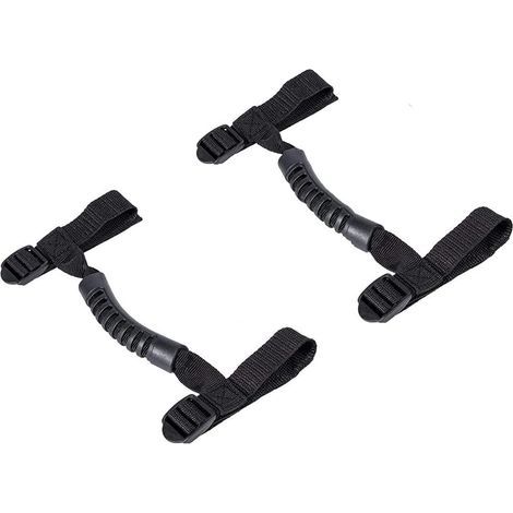 2 Pièces Cadre de Poignée, Plastique ABS, Antidérapant, Accessoire Intérieur, Pour Jeep Wrangler 1987-2019 (1/5)
