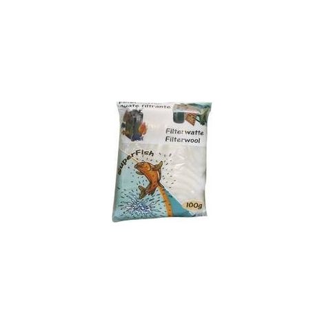 Ouate - Perlon blanc 100gr pour filtre d'aquarium