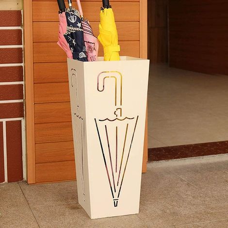 Porte-Parapluie Porte-entrée d'intérieur Porte-Parapluie en métal Porte-Parapluie élégant avec égouttoir pour entrée de Couloir de Bureau d'hôtel (1/5)