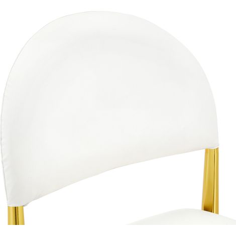MEUBLIV Lote de 2 sillas de comedor 45x48x80 cm blancas - respaldo redondeado (1/5)