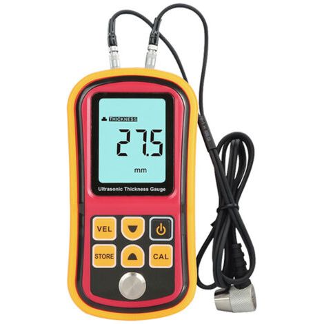 Jauge d'épaisseur numérique à ultrasons, instrument de mesure de la largeur de l'acier, plage de mesure de 1,2 à 225 mm, haute précision, grand écran LCD. (1/4)