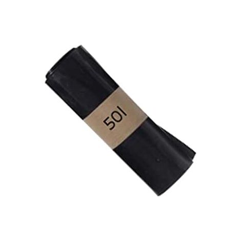 Le Plus De L'Entretien – Lot de 250 sacs poubelle noir haute résistance 50 litres – Sac anti-déchirure pour déchets lourds – Résistance accrue aux perforations