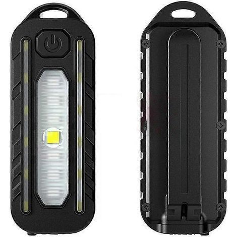Mini lampe torche tactique fine, lampe d'épaule pour la police, rechargeable par USB Type-C, feu arrière de vélo, lampe pour casque, lampe porte-clés (1/3)