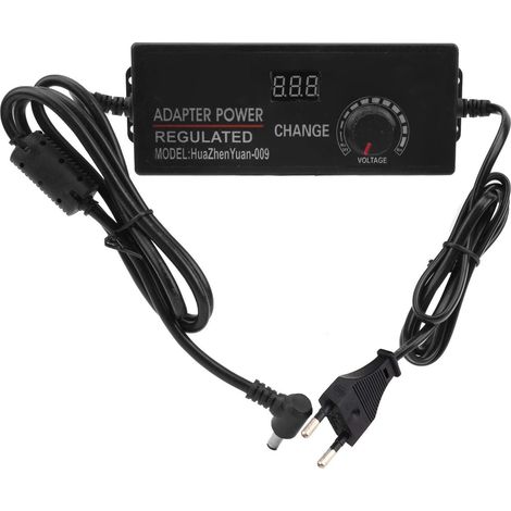 Adaptateur d'alimentation Adaptateur de régulateur d'alimentation Entrée CA 110-240V Sortie 3-12V 10A Adaptateur régulé réglable CC(EU plug) (1/5)
