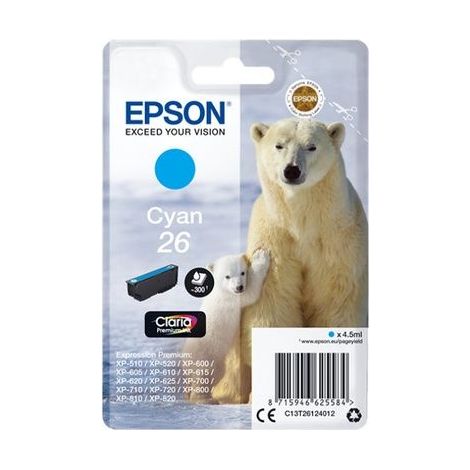 Epson Polar Bear T26124022 Cartuccia Inchiostro Stampante Ciano (1/5)