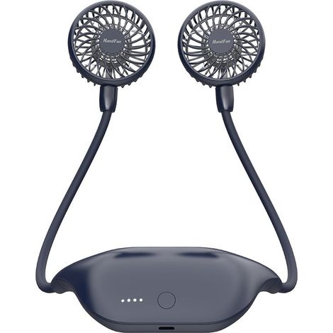 Ventilatore portatile da collo da 10000 mAh, piccolo ventilatore da scrivania, 48 ore di funzionamento, ricaricabile tramite USB, 6 velocità, per campeggio all'aperto, ufficio, stanza (1/5)