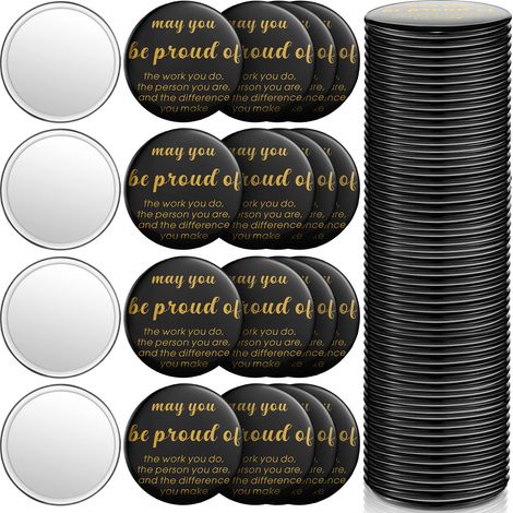 Lot de 36 miroirs compacts de 7,9 cm - Cadeaux en Vrac pour Femme - Mini Miroir de Poche Rond pour Petit employé - Maquillage pour Noël, galentines, mères, collègues, infirmières, Amis (1/5)