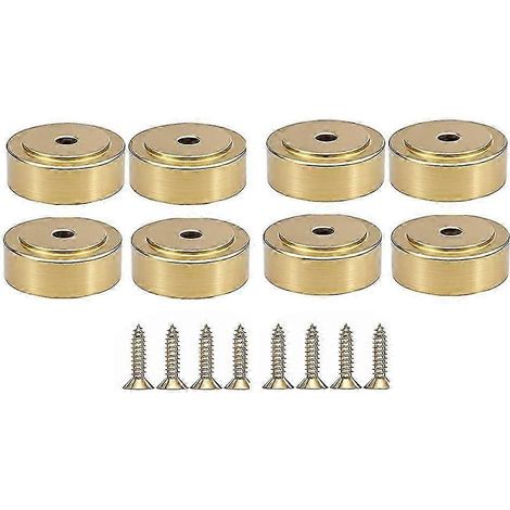 8er-Pack Messing-Schneidebrettfüße mit rutschfesten Pads, Gummifüße für Schneidebretter, 2,5 cm Gummifüße aus massivem Messing – JXLGV (1/5)
