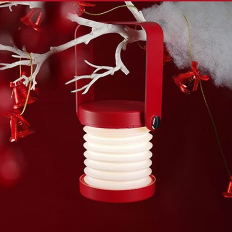 Lampe de chevet Dimmable Touch Light,Lampes de chevet portables pour lampe de chevet avec table de nuit portable Safe Night Light (rouge) (1/5)
