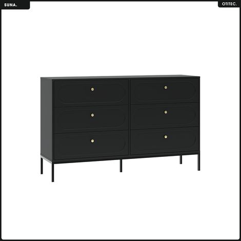 Commode - H.92 x L.150 x P.40 - SUNA - NOIR (1/5)