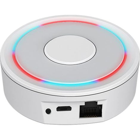 Passerelle Hub ZigBee : Smart Home Hub Passerelle Zigbee, télécommande vocale et application, pont intelligent compatible avec HomeKit, Google Home, filaire (1/5)