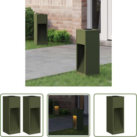 Außenbeleuchtung - Solar LED Wegeleuchte 2 pcs Olive Grün Kalt gewalzter Stahl (1/5)