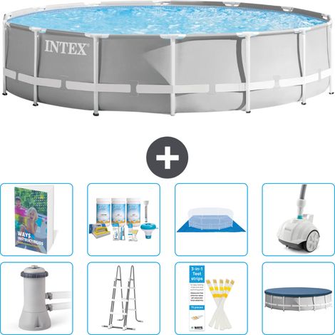Prism Frame Pool Rund - 427x107 cm - 9-teilig S658