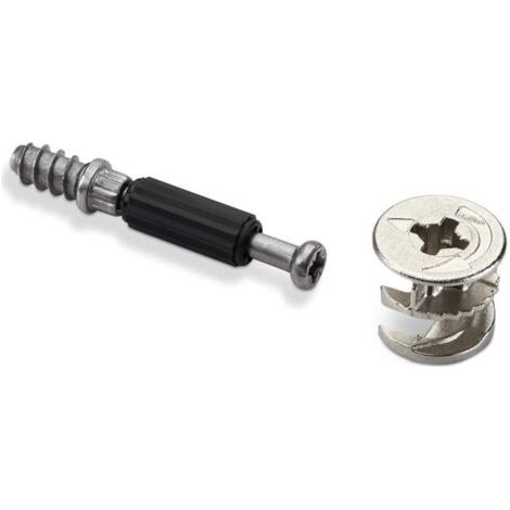 NALOOKAMIC 50 pièces Connecteur de Meubles Pièce de Raccordement de Meubles Roue Excentrique RASTEX 15 (Ø 15 mm) et cheville Twister DU 232 T (M6 x 11 mm) Ferrure d'assemblage à excentrique de