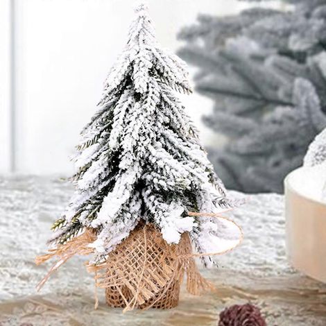 Miniatur-Weihnachtsbaum (künstlich), 20 cm, ideal zum Dekorieren eines Kamins oder Regals, perfekt für Silvester. (1/3)
