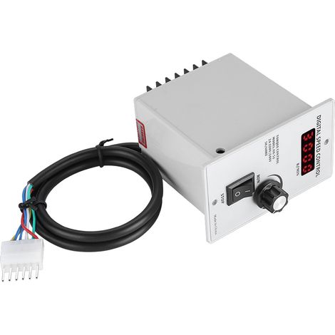 AC 220V 50Hz 15-400W Digital Adjustable Stepless Motor Speed Controller 0-1450rpm (400W)