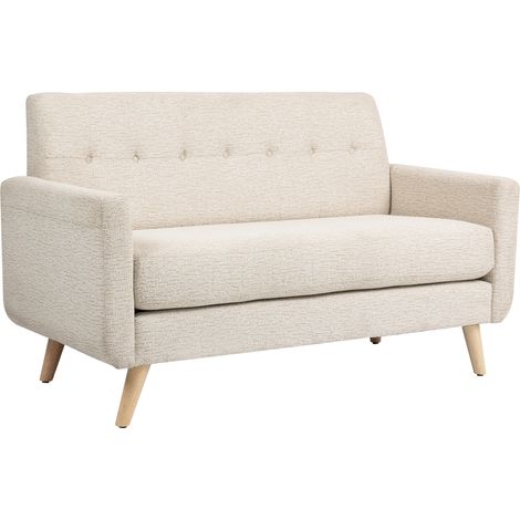 Zweisitzer-Sofa, komfortabel, 134x71x82 cm, Beige