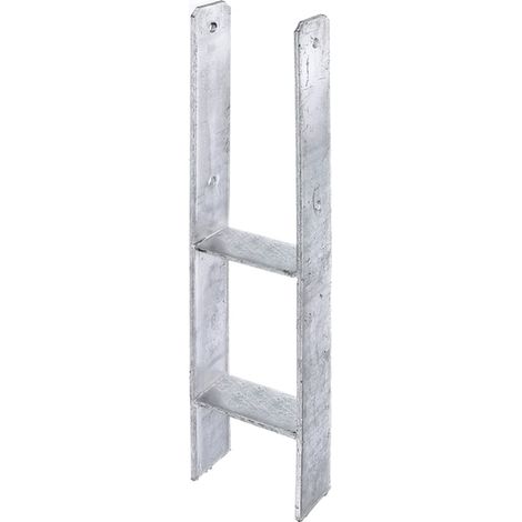 ALBERTS H-Pfostenträger, fvz, zEinbet., lichte Breite 116 mm, Gesamthöhe 600mm, Stärke 6mm (1/3)