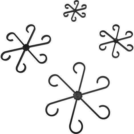 Ensemble de 4 supports pour tiges de plantes grimpantes, 4 tailles différentes, étanches, réutilisables et portables, noirs. (1/5)