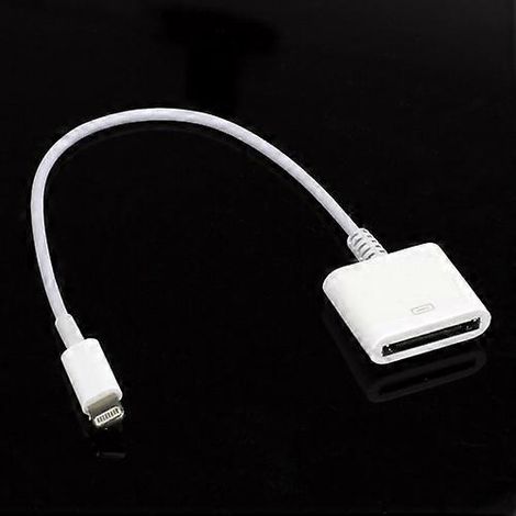 Câble adaptateur Apple Lightning vers 30 broches pour iPhone 5/iPod Touch 5/iPod Nano 7/iPad Mini (22 cm) (1/3)