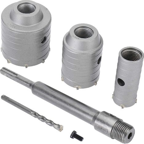 SDS Plus hole saw bits for concrete, cement, stone, walls - 65 mm, 50 mm, 30 mm (1/5)