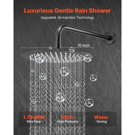 Ensemble de Robinetterie de Douche Encastrable, Système de Douche de Pluie avec Pommeau de Tête Rond de 25,4 cm, Douchette à Main e… (1/5)