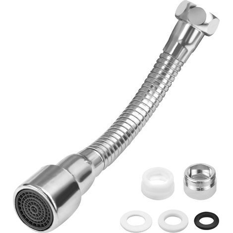 1 Rallonge de robinet, Acier inoxydable, Rotation 360°, Interface 22 mm, Cuisine et salle de bain (1/5)