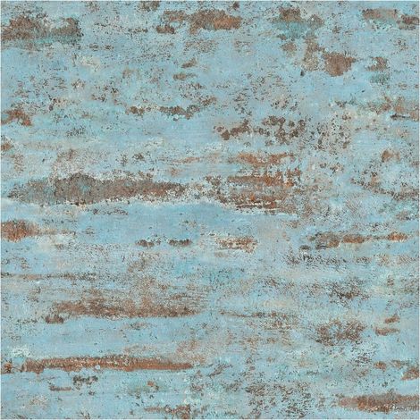 Ton-sur-ton wallpaper wall Profhome 374153 non-woven wallpaper slightly textured Ton-sur-ton matt blue brown orange 5.33 m2 (57 ft2) (1/5)