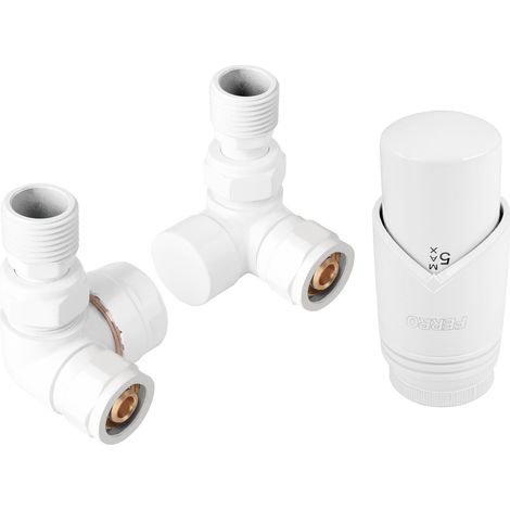 Conjunto termostático decorativo tipo ZTO30WH, axial, blanco, sin preajuste