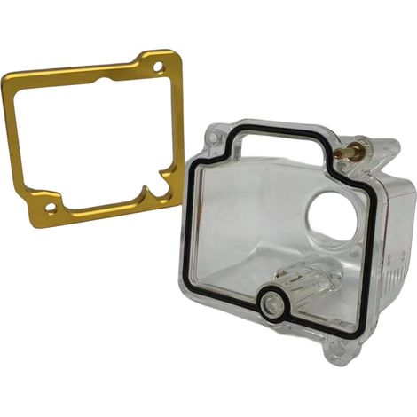 Carter d'huile pour carburateur série PWK PE avec couvercle inférieur transparent pour chambre à flotteur, adapté à une utilisation hors route par Oner. (1/2)