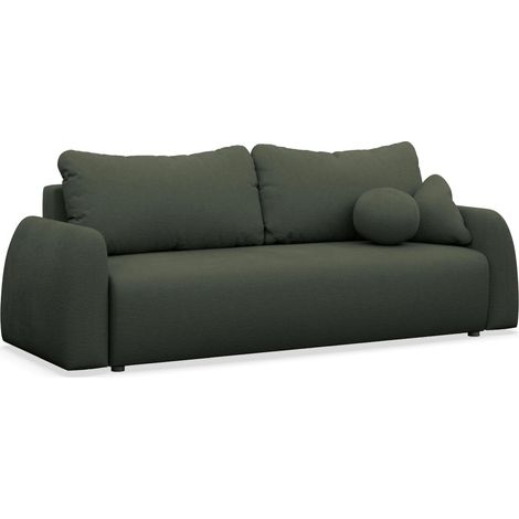 Selsey NUBELLE - Canapé convertible 3 places - vert foncé (1/5)