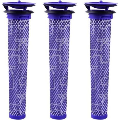 Filtre pour Dyson V8 V7 V6 DC62 Aspirateur DY-965661-01, Keepow® Filtre Mélange de Matériaux Standard Bleue, Lot de 3
