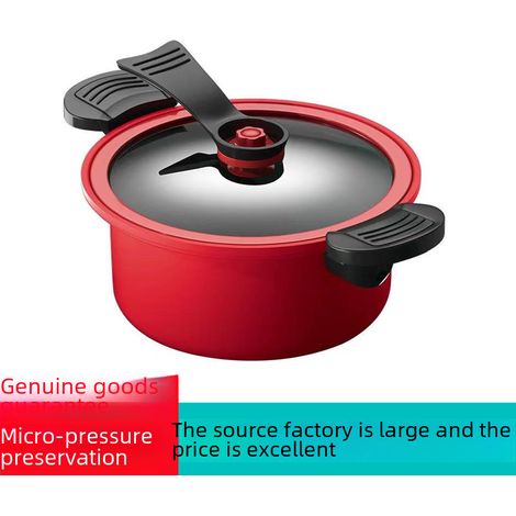 Nouvelle cocotte-minute antiadhésive à micro-pression pour mijotage, casserole multifonctionnelle rouge, idéale pour les soupes (vert foncé). (1/5)