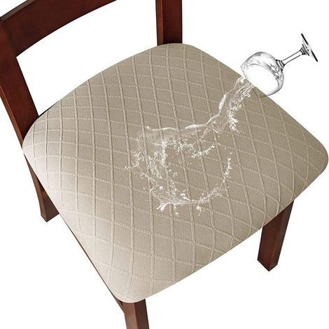 Diamond jacquard waterproof chair cover for restaurant dining.