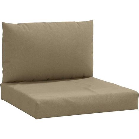 Coussins de plateau, ensemble deux pièces, tissu mélangé taupe (1/5)