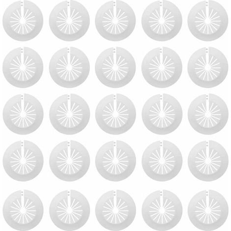 30 Stück Kunststoff-Heizkörperrohrabdeckungen, einfache Heizkörperrosetten, Heizkörperrohrabdeckungen, Rohrmanschetten für 14-29 mm Rohre (Weiß) (1/4)