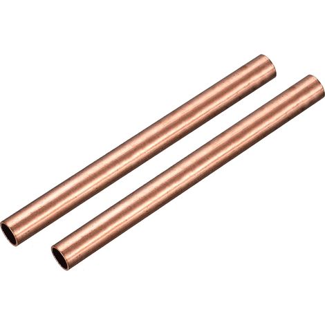 Copper Tube, 15mm OD 1mm Wall Thickness 150mm Length Round Pipe Tube for Industry, DIY Projects 2 Pcs (1/5)