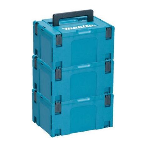 3 x Makita MAKPAC Stacking Connector Tool Case Systainer TYPE 3 396 X 296 X 210