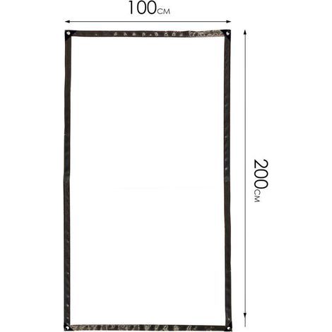 Bâche transparente à œillets - 1 x 2 m - Bâche en polyéthylène imperméable - Résistante aux intempéries - Pour terrasses, balcons, tonnelles, mobilier de jardin - Avec corde (1/4)