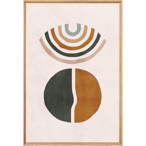 Tableau mural encadré arc en ciel 65x97 cm - Tableau Mural Décoratif - Image Encadrée Imprimée en HD - Impression 65x97 cm sur Fibres de Bois FSC - Finition Mate - Fabriqué en France (1/5)