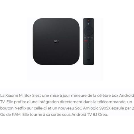 Couleur XMRM-006 Téléchargement de remplacement utilisable pour Xiaomi mi TV Box S, avec Bluetooth, Google Voice Assistant (1/4)