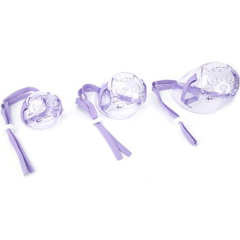 Lot de 3 muselières anti-morsure pour chat et chien, respirantes et transparentes. (1/5)