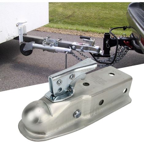 Connecteur de remorque 2" x 2-1/2" avec goupille de retenue, rotule 2", largeur de canal 63 mm, capacité de charge 3500 lb, convient aux caravanes (surpoids). (1/5)