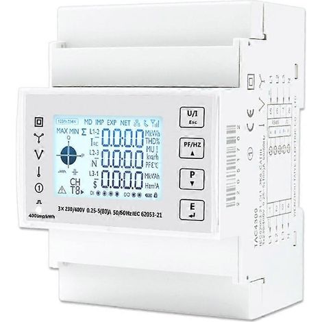 TAC4300 Wattmètre numérique, compteur d'énergie électrique, compteur de consommation électrique, voltmètre, Modbus RS485, guide du compteur électrique (1/5)
