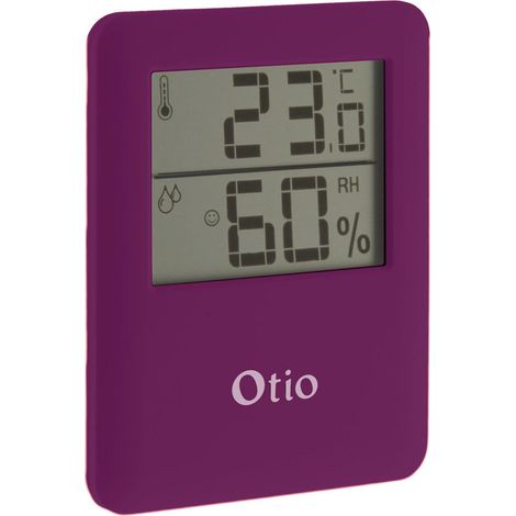 Thermomètre hygromètre magnétique LCD - Violet - Otio