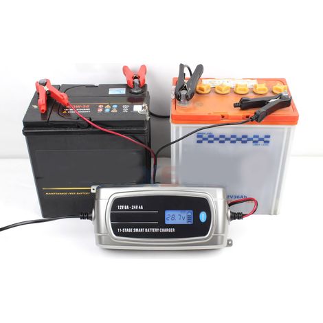 Chargeur de batterie automatique étanche avec écran LCD pour camion FBC 122408, maintien de charge intelligent (1/5)