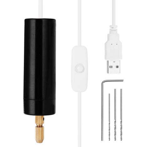 Irovami Mini meuleuse électrique portable multifonctionnelle USB pour le perçage et le meulage du bois, des circuits imprimés, du plastique, des perles et des cristaux. (1/5)