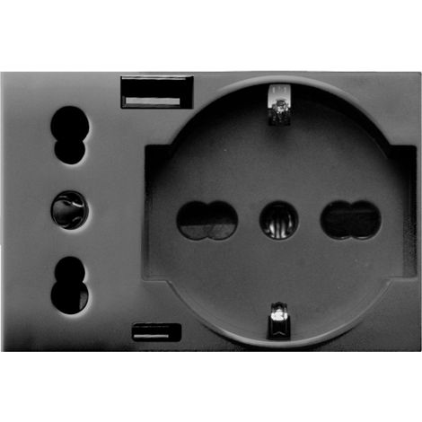 Schuko-Steckdose+Ita+USB-Klimaanlage Tekla 3M AVE 44509015USB